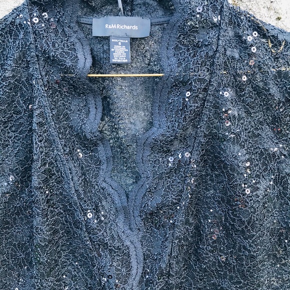 Women’s lace/sequin evening jacket - Picture 3 of 8